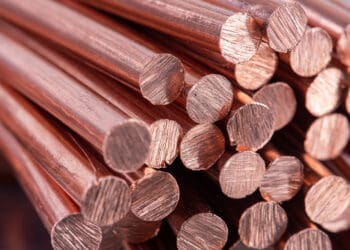 Pile of Scrap Copper Rod