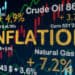 Inflation Graphic to illustrate strong rising inflation. 3D illustration