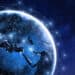 Global communication network around planet Earth in space, worldwide exchange